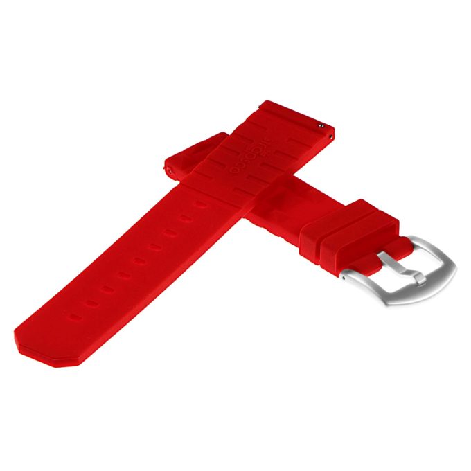Pu16.6 Back Silicone Rubber Strap In Red