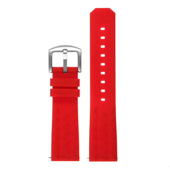 Pu16.6 Upright Silicone Rubber Strap In Red