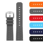 Pu16.7 Gallery Silicone Angled Rubber Strap In Grey