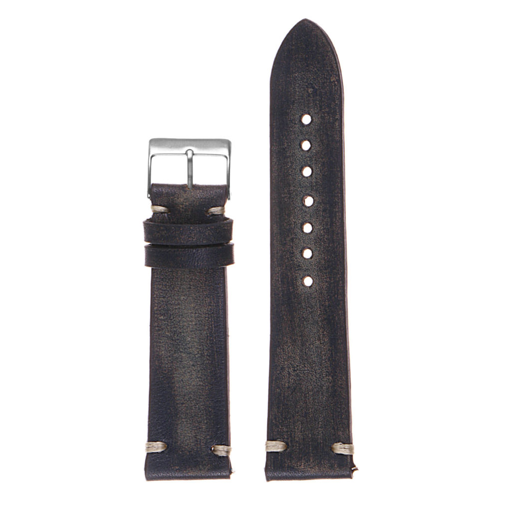 Hand-Stitched Vintage Washed Leather Quick Release Strap | StrapsCo