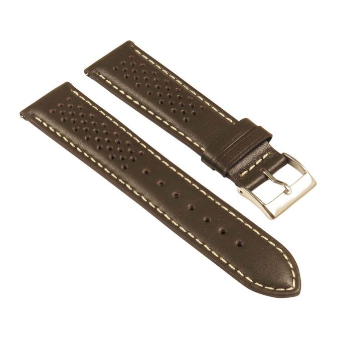 St22.2.22 Angle Brown Perforated Rally Strap
