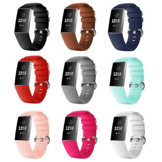 Fb.r32 All Silicone Rubber Replacement Watch Band Strap For Fitbit Charge 3