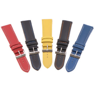 St18 Creative Padded Smooth Leather Watch Band Strap