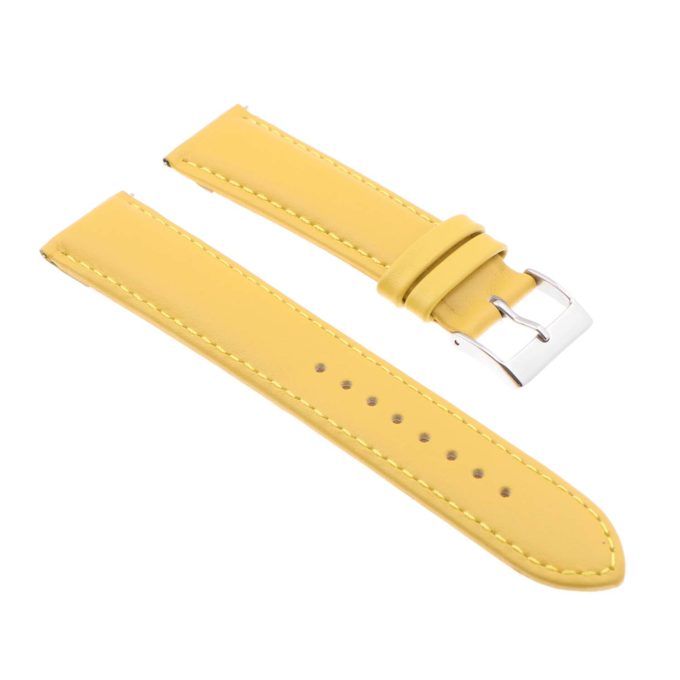 St18.10.10 Angle Yellow Padded Smooth Leather Watch Band Strap