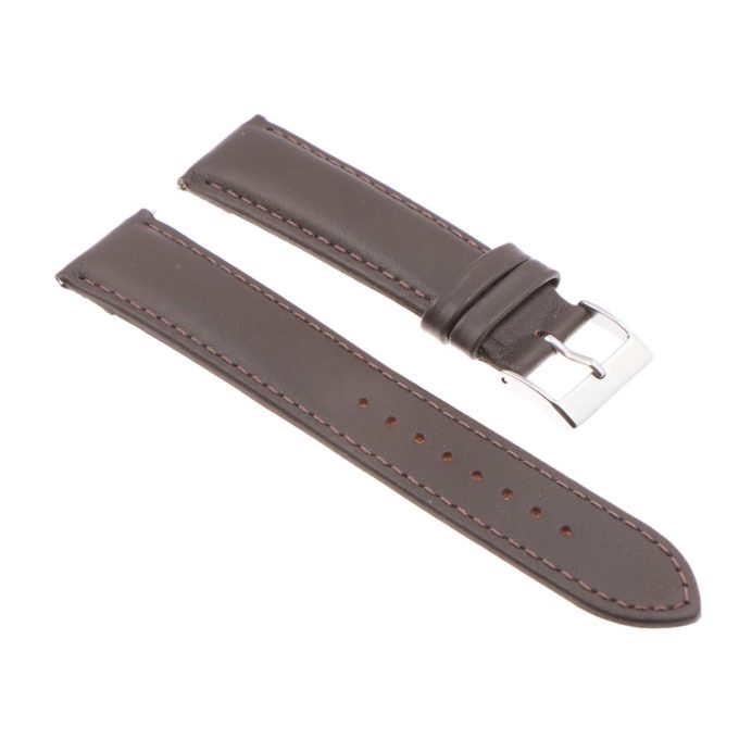 St18.2.2 Angle Brown Padded Smooth Leather Watch Band Strap