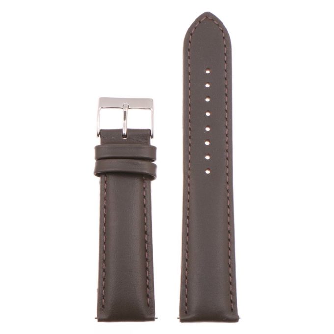 St18.2.2 Up Brown Padded Smooth Leather Watch Band Strap