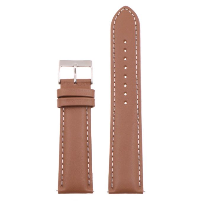 St18.3.22 Up Tan & White Padded Smooth Leather Watch Band Strap