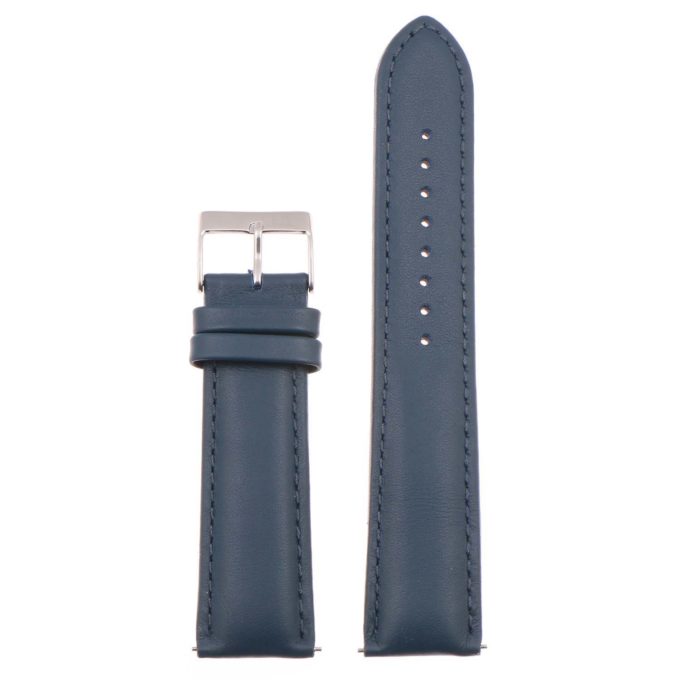 St18.5a.5a Up Dark Blue Padded Smooth Leather Watch Band Strap