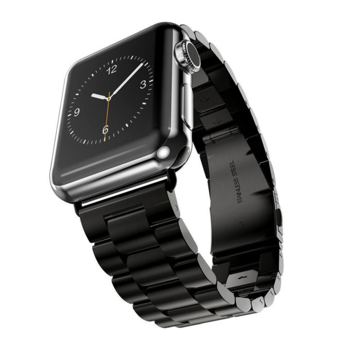 A.m1.mb Apple Watch Stainless Steel Strap In Black