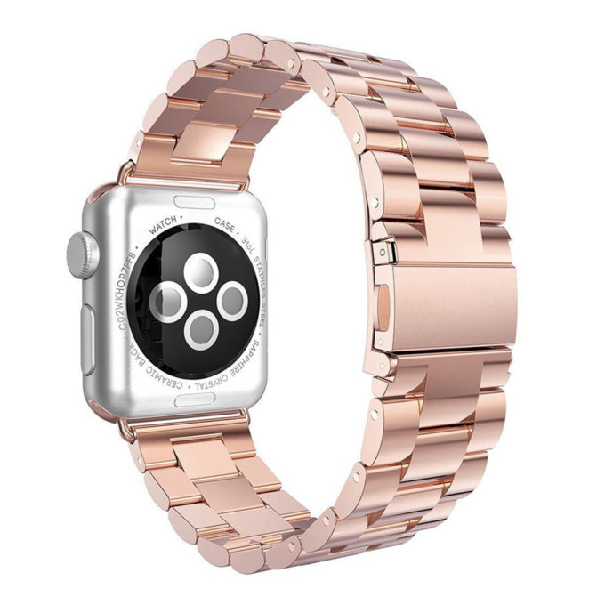 A.m1.rg Apple Watch Stainless Steel Strap In Rose Gold