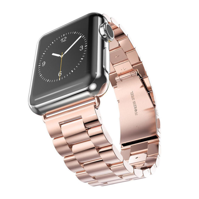A.m1.rg Apple Watch Stainless Steel Strap In Rose Gold