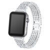 A.m16.ss Main Silver StrapsCo Alloy Metal Link Watch Bracelet Band With Rhinestones For Apple Watch Series 1234 38mm 40mm 42mm 44mm