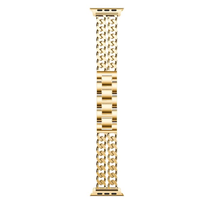A.m19.yg Up Yellow Gold StrapsCo Stainless Steel Link Watch Bracelet Band Strap For Apple Watch Series 1234 38mm 40mm 42mm 44mm