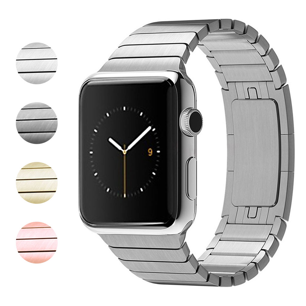 Black Stainless Steel Stretchable Bracelet Strap Band For Apple Watch   Casecart India