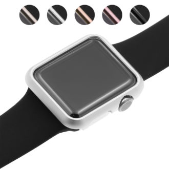 A.pc5.ss Gallery Silver StrapsCo Alloy Metal Protective Case For Apple Watch Series 123 38mm 42mm