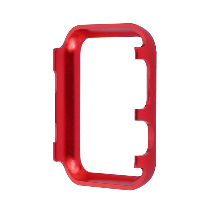 A.pc6.6 Back Red StrapsCo Alloy Metal Protective Case With Rhinestones For Apple Watch Series 1234 38mm 40mm 42mm 44mm
