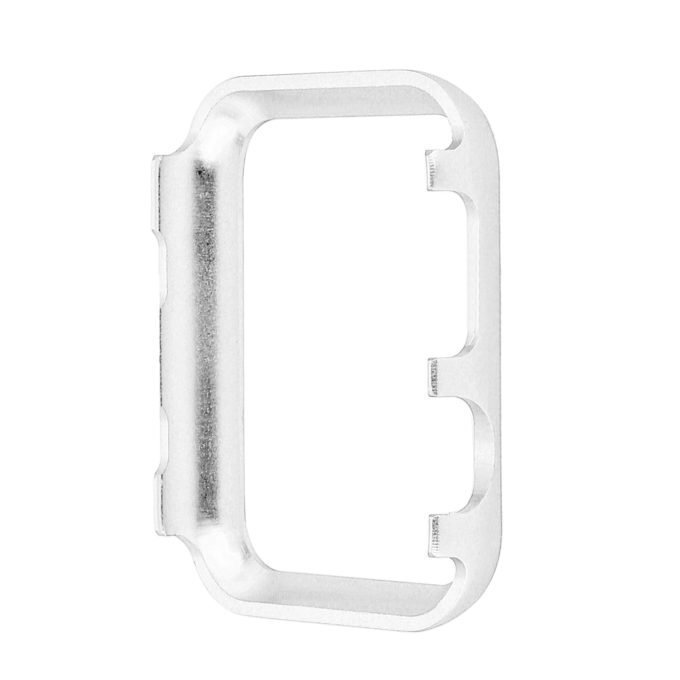 A.pc6.ss Back Silver StrapsCo Alloy Metal Protective Case With Rhinestones For Apple Watch Series 1234 38mm 40mm 42mm 44mm