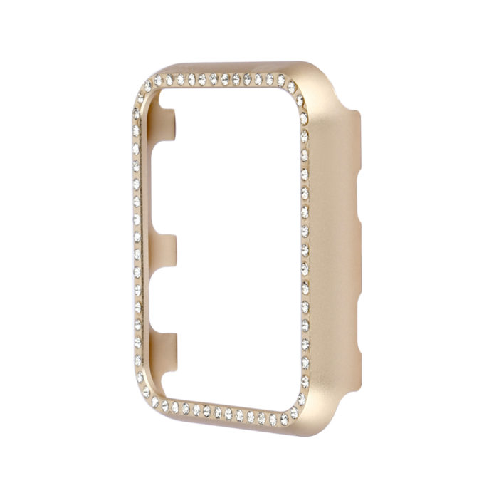 A.pc6.tg Front Retro Gold StrapsCo Alloy Metal Protective Case With Rhinestones For Apple Watch Series 1234 38mm 40mm 42mm 44mm