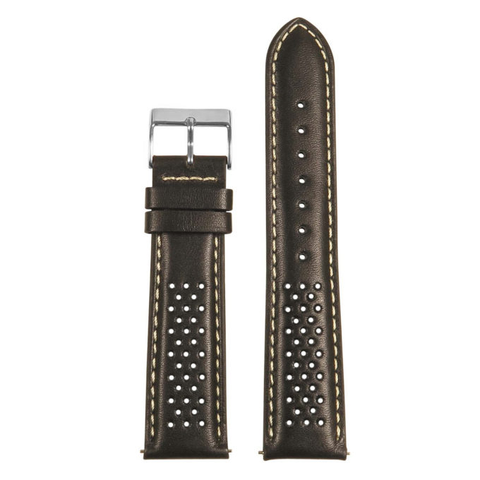 St22.1.22 Up Black & White Perforated Rally Strap