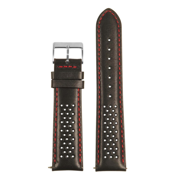 St22.1.6 Up Black & Red Perforated Rally Strap