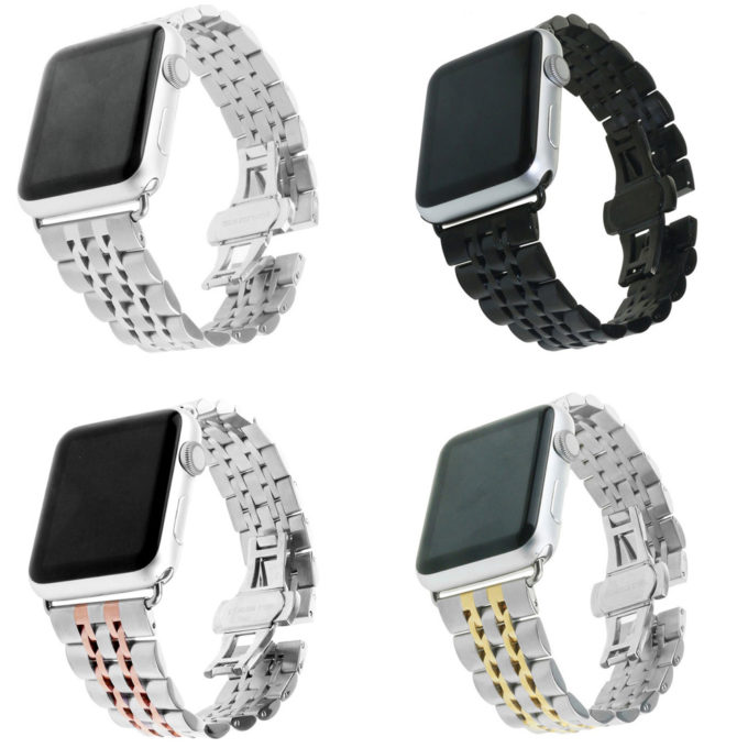 A.m4 All Color StrapsCo Stainless Steel Link Watch Band Strap For Apple Watch Series 1234 38mm 40mm 42mm 44mm