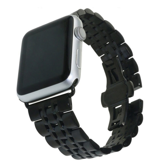 A.m4.mb Main Black StrapsCo Stainless Steel Link Watch Band Strap For Apple Watch Series 1234 38mm 40mm 42mm 44mm