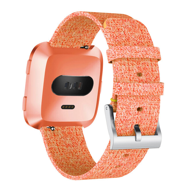 Fb.c3.13a Main Flamingo Pink StrapsCo Canvas Watch Band Strap For Fitbit Versa