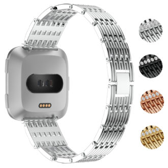Fb.m81.ss Gallery Silver StrapsCo Alloy Watch Bracelet Band Strap With Rhinestones For Fitbit Versa