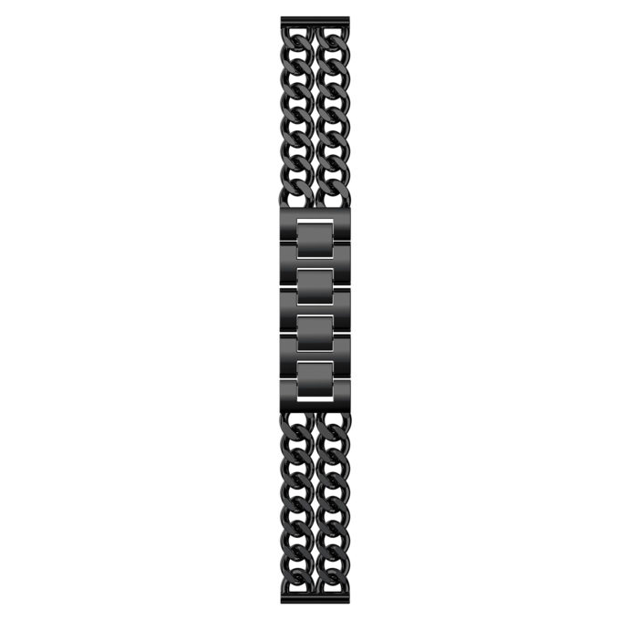 Fb.m86.mb Up Black StrapsCo Alloy Chain Link Watch Bracelet Band Strap For Fitbit Versa