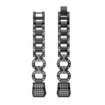 Fb.m89.mb Up Black StrapsCo Alloy Watch Bracelet Band Strap With Rhinestones For Fitbit Alta & Alta HR