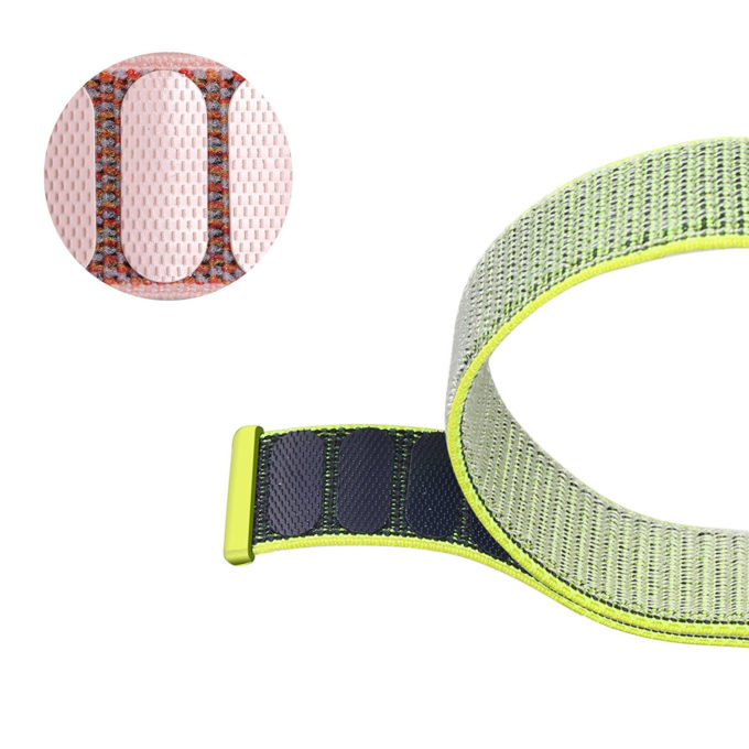 Fb.ny4.11 Alt Lime Green StrapsCo Woven Nylon Watch Band Strap For Fitbit Versa