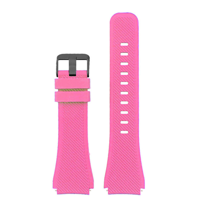 S.r4.13.mb Up Pink StrapsCo Silicone Rubber Watch Band Strap With Black Buckle For Samsung Gear S3