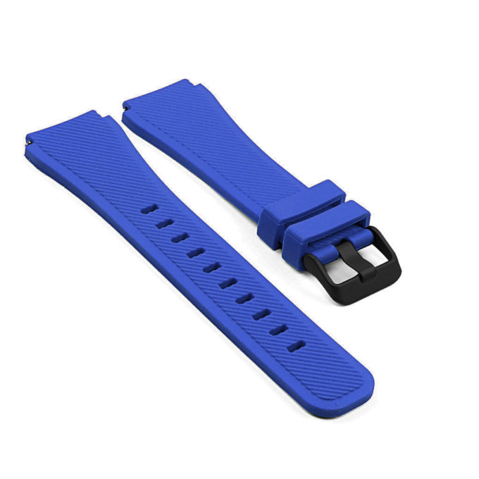 S.r4.5c.mb Angle Cobalt Blue StrapsCo Silicone Rubber Watch Band Strap With Black Buckle For Samsung Gear S3