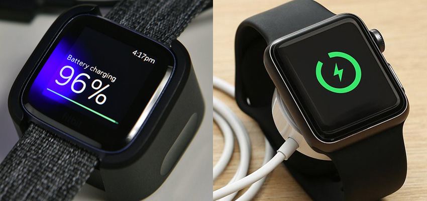 Fitbit Versa Vs Apple Watch Series 4 Charging Battery Life