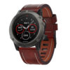 G.l2.2.22.mb Main Brown & White StrapsCo QuickFit 26 Leather Watch Band Strap With Black Buckle For Garmin Fenix 5X & 3 & 3 HR