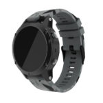 G.r29.7.mb Main Grey Camo StrapsCo QuickFit 22 Silicone Rubber Watch Band Strap With Black Buckle For Garmin Fenix 5 & Forerunner 935 & Instinc