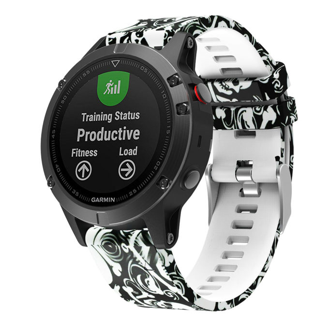 G.r30.g Main Pirate StrapsCo QuickFit 22 Silicone Rubber Watch Band Strap For Garmin Fenix 5 & Forerunner 935 & Instinct