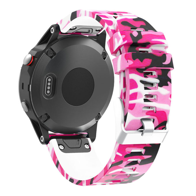 G.r30.j Back Pink Camo StrapsCo QuickFit 22 Silicone Rubber Watch Band Strap For Garmin Fenix 5 & Forerunner 935 & Instinct