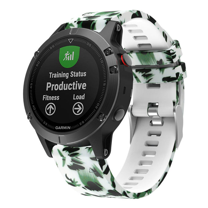 G.r30.o Main Jungle Camo StrapsCo QuickFit 22 Silicone Rubber Watch Band Strap For Garmin Fenix 5 & Forerunner 935 & Instinct