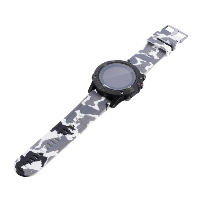 G.r31.f Alt White Camo StrapsCo QuickFit 22 Silicone Rubber Watch Band Strap For Garmin Fenix 5 & Forerunner 935 & Instinct