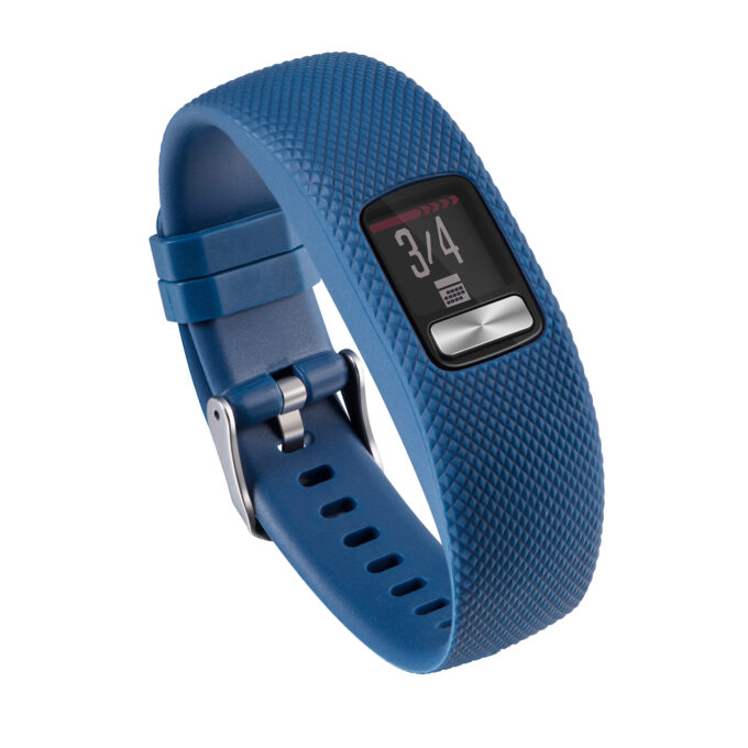 G.r38.5 Main Dark Blue StrapsCo Silicone Rubber Watch Band Strap For Garmin Vivofit 4 Small Large