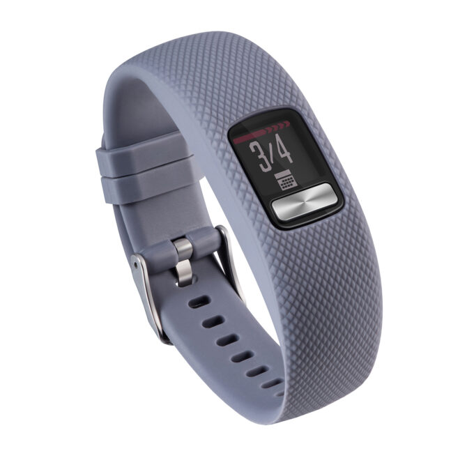 G.r38.7 Main Grey StrapsCo Silicone Rubber Watch Band Strap For Garmin Vivofit 4 Small Large