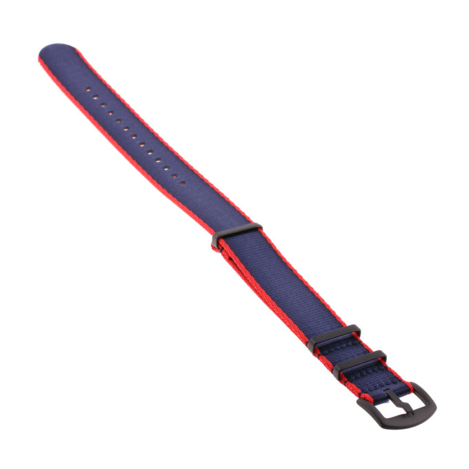 Nt4.nl.6.5.mb Angle Red & Dark Blue StrapsCo Premium Woven Nylon Seatbelt NATO Watch Band Strap With Black Buckle 18mm 20mm 22mm 24mm