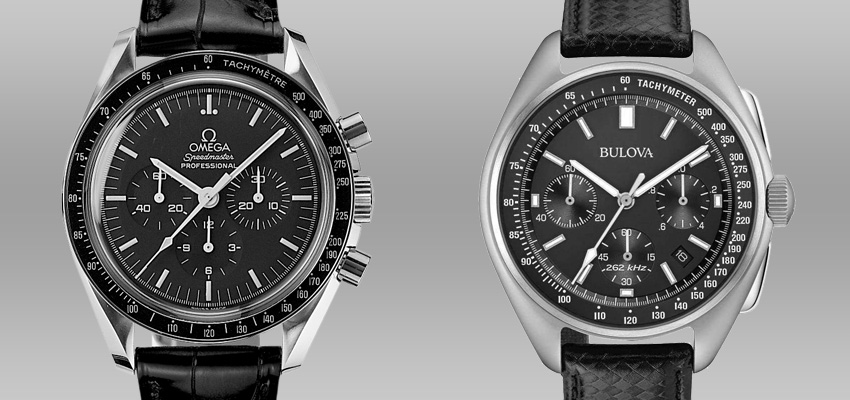 Splurge Vs Save Less Expensive Alternatives To Famous Luxury Watches Omega Speedmaster Professional Bulova Lunar Pilot Chronograph