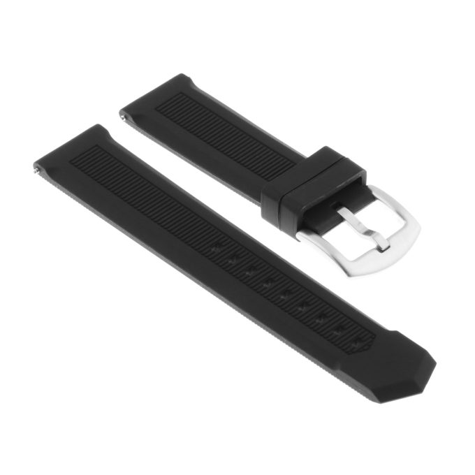 R.tag1.1 Angle Black Strapsco Silicone Rubber Watch Band For Tag Heuer Formula 1