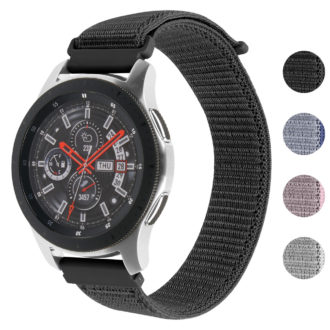 S.ny3.1 Gallery Black StrapsCo Woven Nylon Watch Band Strap Compatible With Samsung Galaxy Watch (46mm), Gear S3 Classic, Gear S3 Frontier & Gear Live