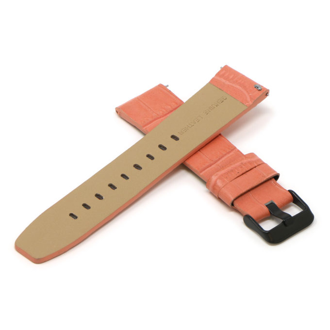 Fb.l29.13.mb Cross Pink (Black Buckle) StrapsCo Crocodile Croc Leather Watch Band Strap For Fitbit Versa
