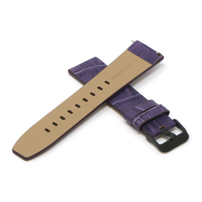 Fb.l29.18.mb Cross Purple (Black Buckle) StrapsCo Crocodile Croc Leather Watch Band Strap For Fitbit Versa