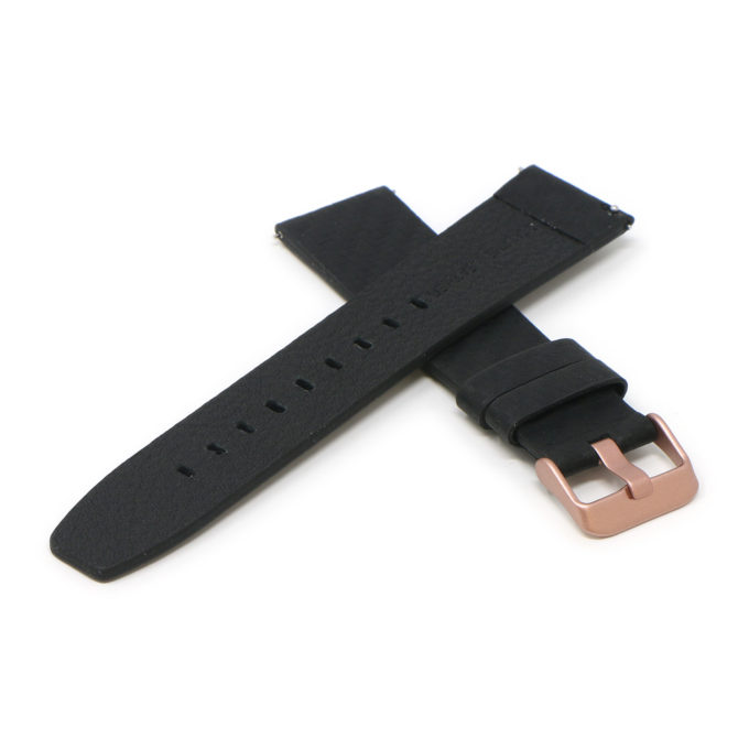 Lmx.fb.l28.rg Cross Black (Rose Gold Buckle) StrapsCo 23mm Carbon Fiber Embossed Leather Watch Band Strap Fits Luminox