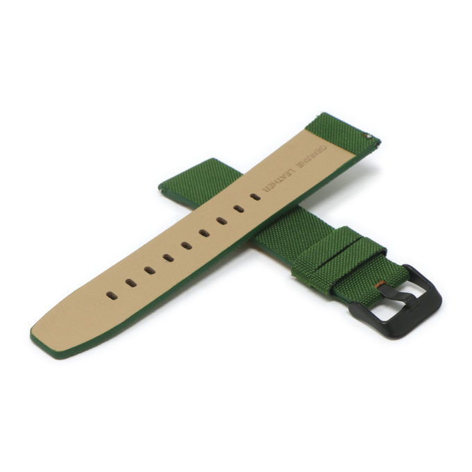 Fb.ny12.11.mb StrapsCo Green Cross Nylon Watch Band Strap For Black Fitbit Versa Versa 2 Lite